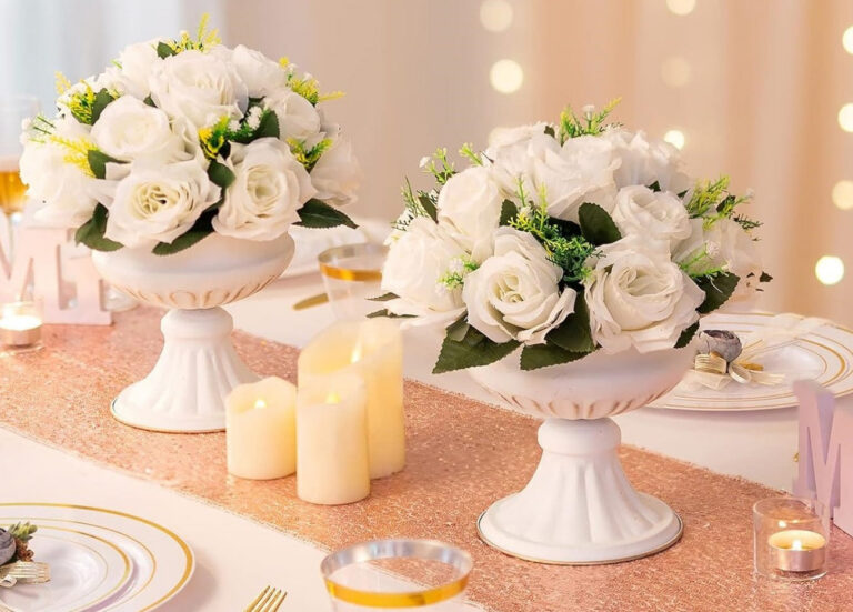 Location vase avec fleurs pour centre de table