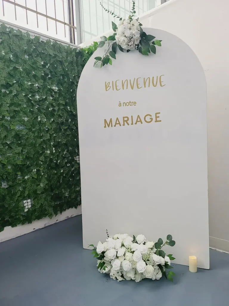 Panneau bienvenue mariage, mariage à Lawrence