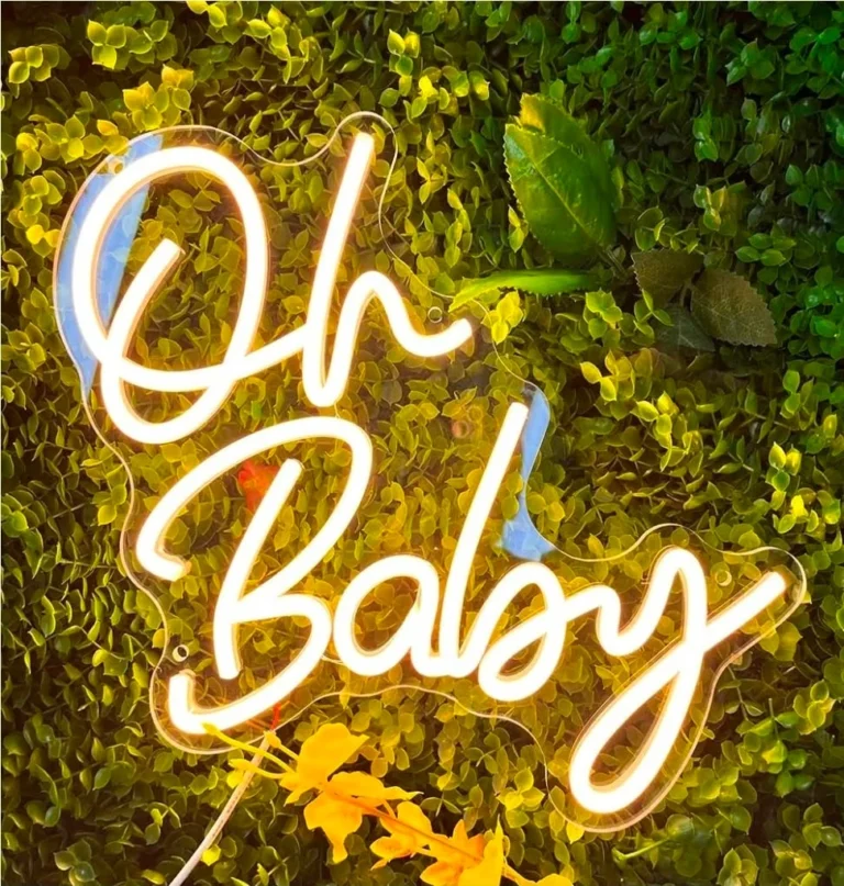 Néon Oh Baby pour baby shower, location
